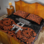 Cricket Australia Perth Champions 2026 Quilt Bed Set Black Aboriginal Dot Art