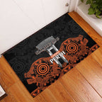 Cricket Australia Perth Champions 2026 Rubber Doormat Black Aboriginal Dot Art
