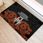 Cricket Australia Perth Champions 2026 Rubber Doormat Black Aboriginal Dot Art