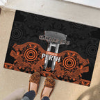 Cricket Australia Perth Champions 2026 Rubber Doormat Black Aboriginal Dot Art