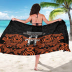Cricket Australia Perth Champions 2026 Sarong Black Aboriginal Dot Art