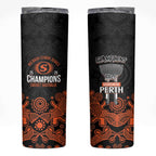 Cricket Australia Perth Champions 2026 Skinny Tumbler Black Aboriginal Dot Art