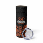 Cricket Australia Perth Champions 2026 Skinny Tumbler Black Aboriginal Dot Art