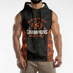 Cricket Australia Perth Champions 2026 Sleeveless Hoodie Black Aboriginal Dot Art