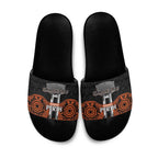 Cricket Australia Perth Champions 2026 Slide Sandals Black Aboriginal Dot Art