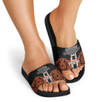 Cricket Australia Perth Champions 2026 Slide Sandals Black Aboriginal Dot Art