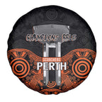 Cricket Australia Perth Champions 2026 Spare Tire Cover Black Aboriginal Dot Art