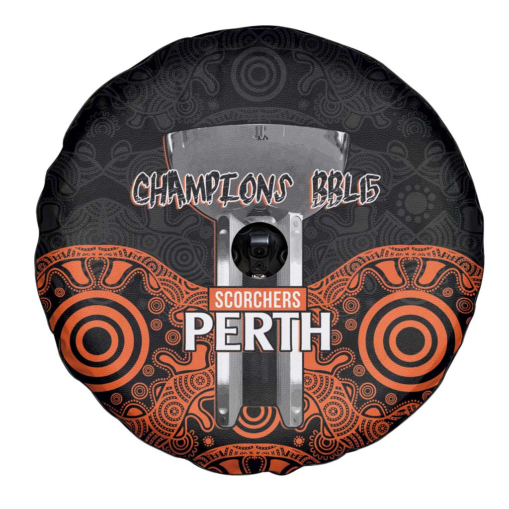 Cricket Australia Perth Champions 2026 Spare Tire Cover Black Aboriginal Dot Art