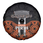 Cricket Australia Perth Champions 2026 Spare Tire Cover Black Aboriginal Dot Art