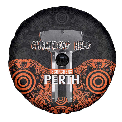 Cricket Australia Perth Champions 2026 Spare Tire Cover Black Aboriginal Dot Art
