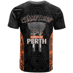 Cricket Australia Perth Champions 2026 T Shirt Black Aboriginal Dot Art