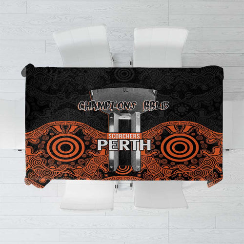 Cricket Australia Perth Champions 2026 Tablecloth Black Aboriginal Dot Art