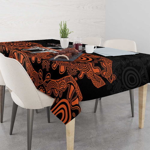 Cricket Australia Perth Champions 2026 Tablecloth Black Aboriginal Dot Art