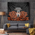 Cricket Australia Perth Champions 2026 Tapestry Black Aboriginal Dot Art