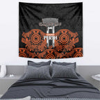 Cricket Australia Perth Champions 2026 Tapestry Black Aboriginal Dot Art