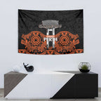 Cricket Australia Perth Champions 2026 Tapestry Black Aboriginal Dot Art