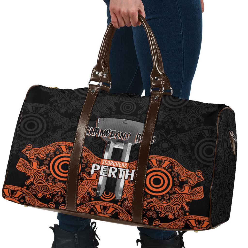 Cricket Australia Perth Champions 2026 Travel Bag Black Aboriginal Dot Art