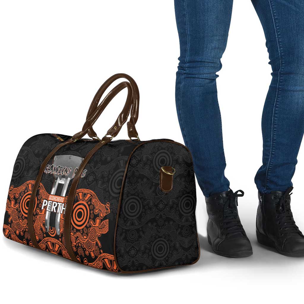 Cricket Australia Perth Champions 2026 Travel Bag Black Aboriginal Dot Art
