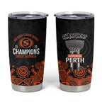 Cricket Australia Perth Champions 2026 Tumbler Cup Black Aboriginal Dot Art