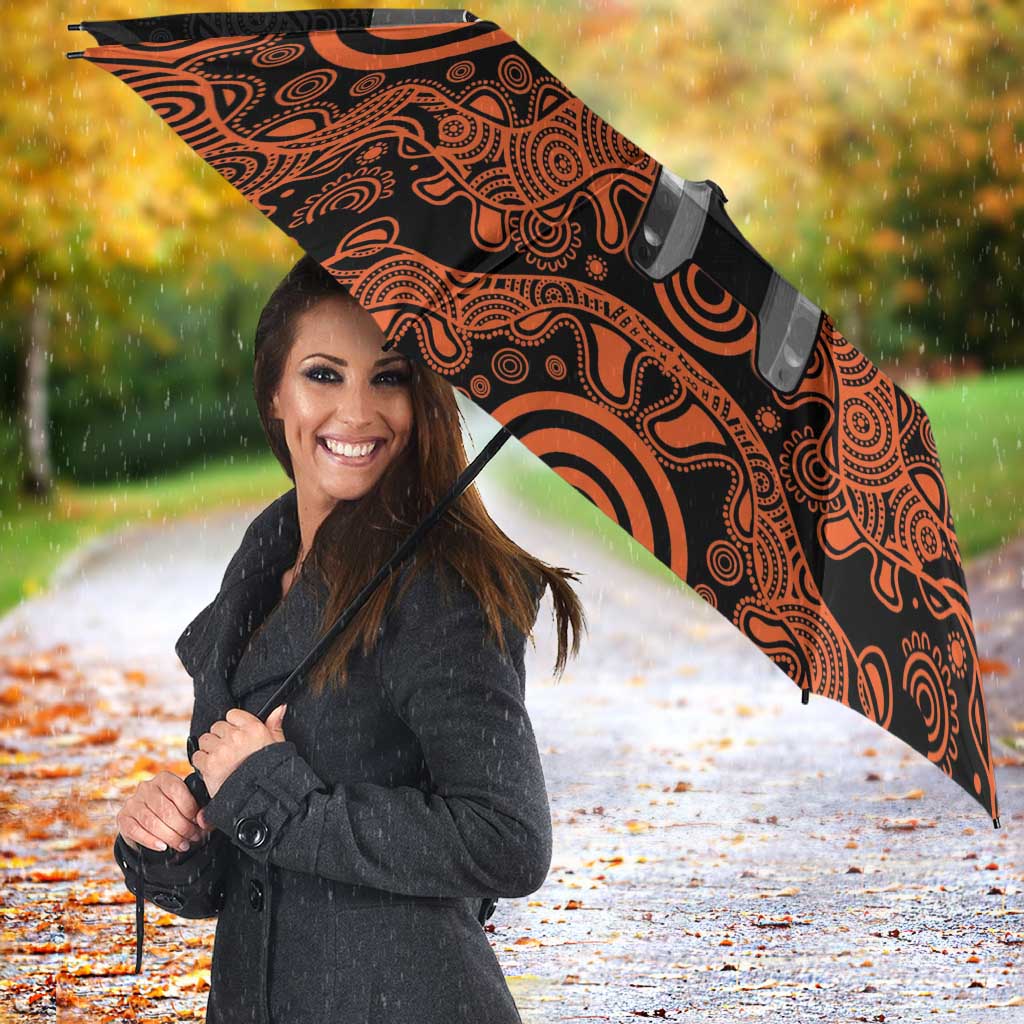 Cricket Australia Perth Champions 2026 Umbrella Black Aboriginal Dot Art