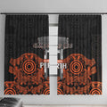 Cricket Australia Perth Champions 2026 Window Curtain Black Aboriginal Dot Art