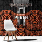 Cricket Australia Perth Champions 2026 Window Curtain Black Aboriginal Dot Art