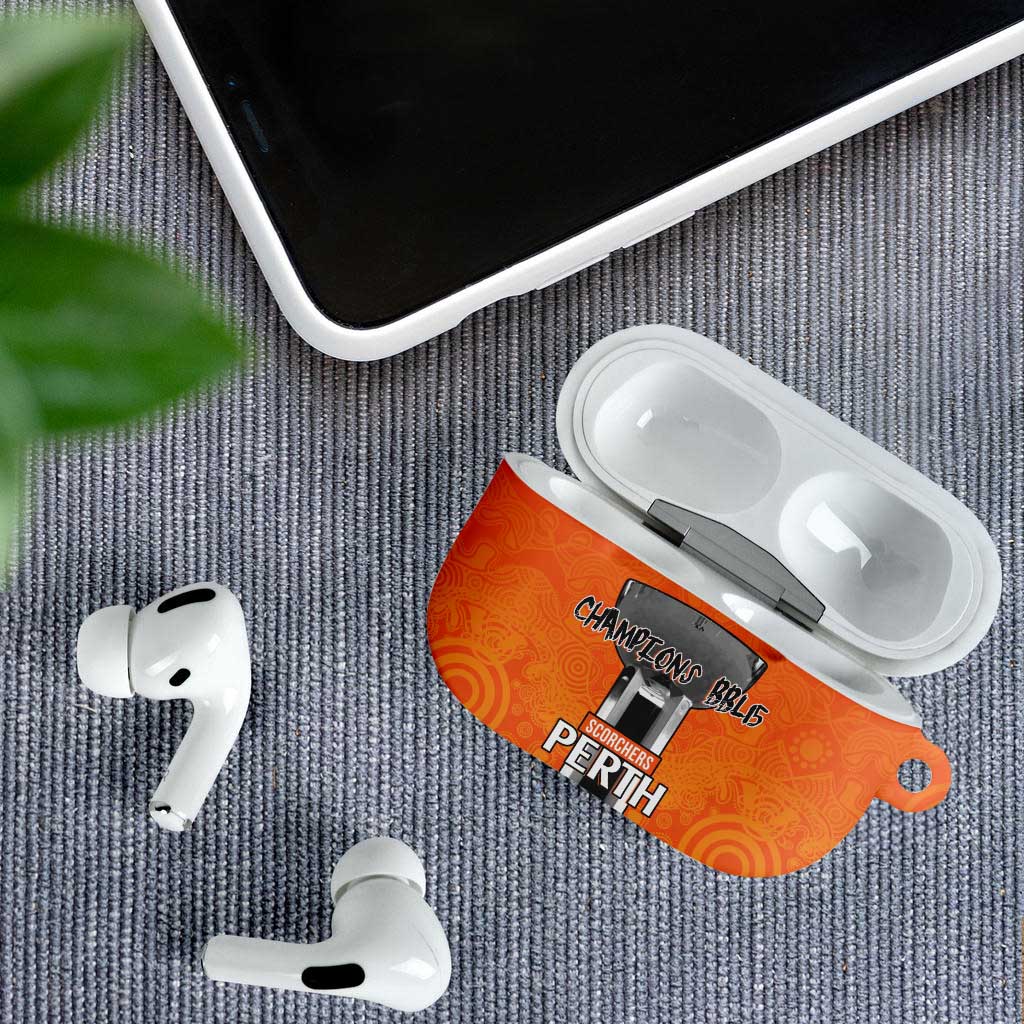 Cricket Australia Perth Champions 2026 AirPods Case Gold Aboriginal Dot Art