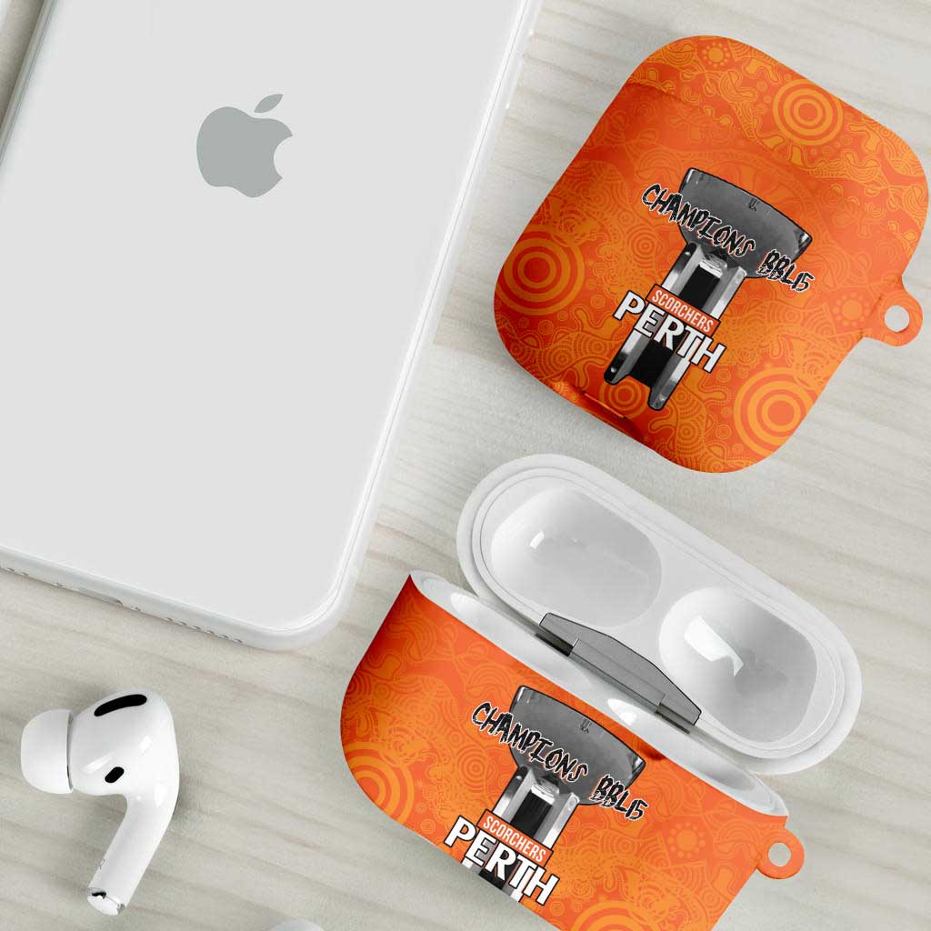 Cricket Australia Perth Champions 2026 AirPods Case Gold Aboriginal Dot Art