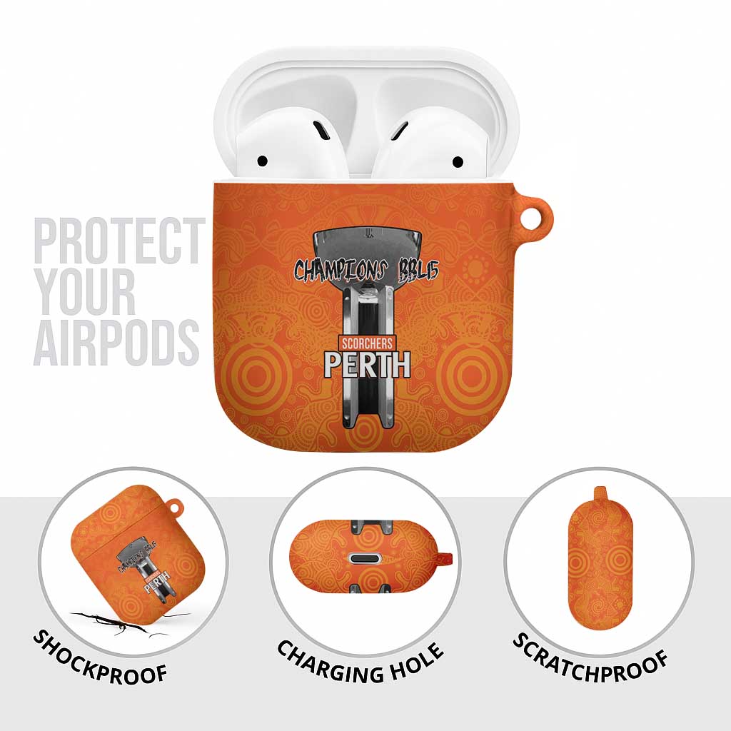 Cricket Australia Perth Champions 2026 AirPods Case Gold Aboriginal Dot Art