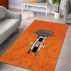 Cricket Australia Perth Champions 2026 Area Rug Gold Aboriginal Dot Art