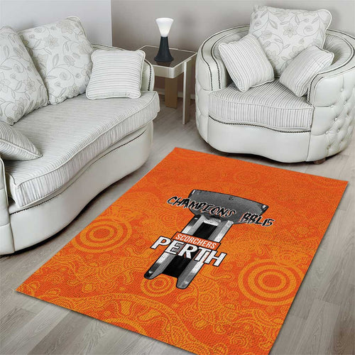 Cricket Australia Perth Champions 2026 Area Rug Gold Aboriginal Dot Art