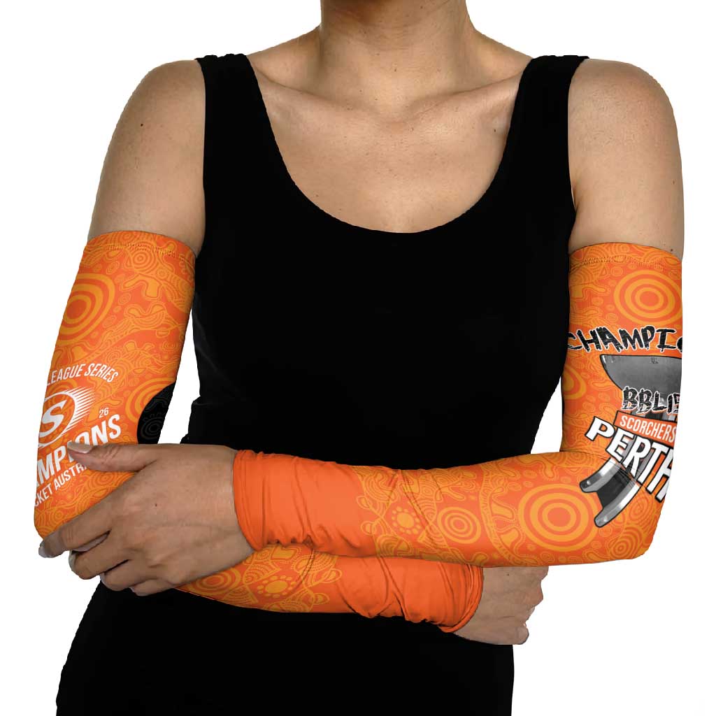 Cricket Australia Perth Champions 2026 Arm Sleeves Gold Aboriginal Dot Art