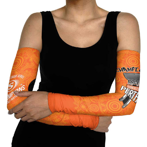 Cricket Australia Perth Champions 2026 Arm Sleeves Gold Aboriginal Dot Art