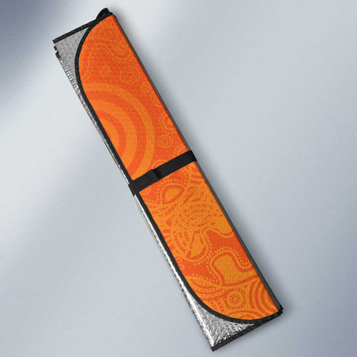 Cricket Australia Perth Champions 2026 Auto Sun Shade Gold Aboriginal Dot Art