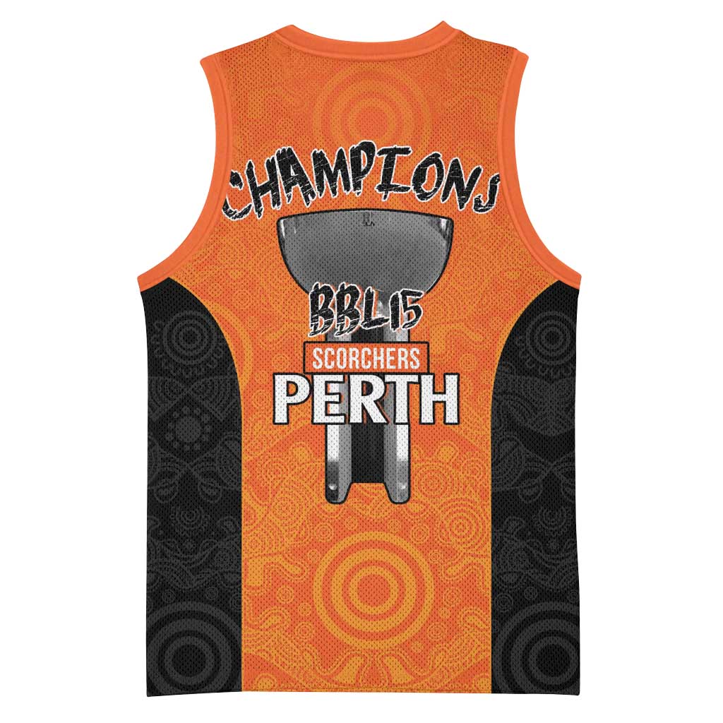 Cricket Australia Perth Champions 2026 Basketball Jersey Gold Aboriginal Dot Art