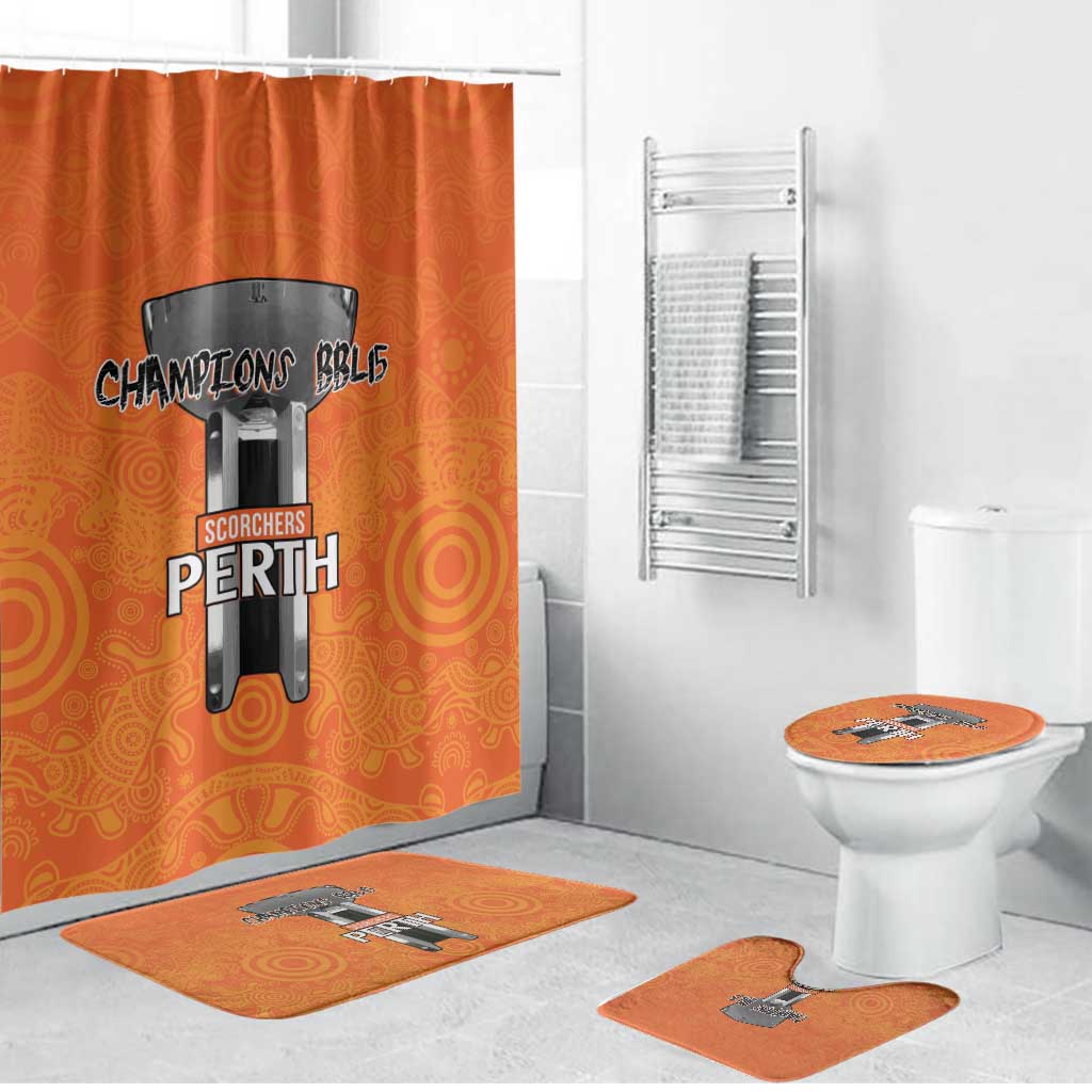 Cricket Australia Perth Champions 2026 Bathroom Set Gold Aboriginal Dot Art