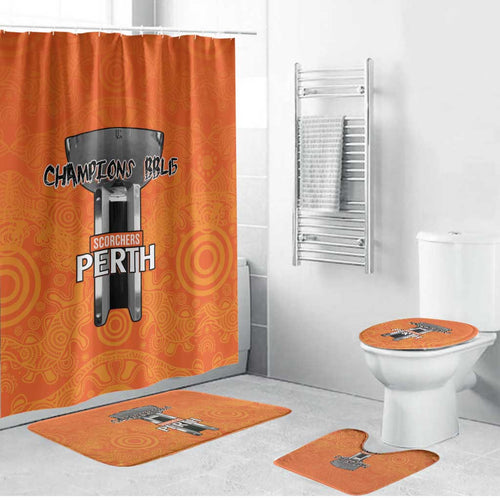 Cricket Australia Perth Champions 2026 Bathroom Set Gold Aboriginal Dot Art