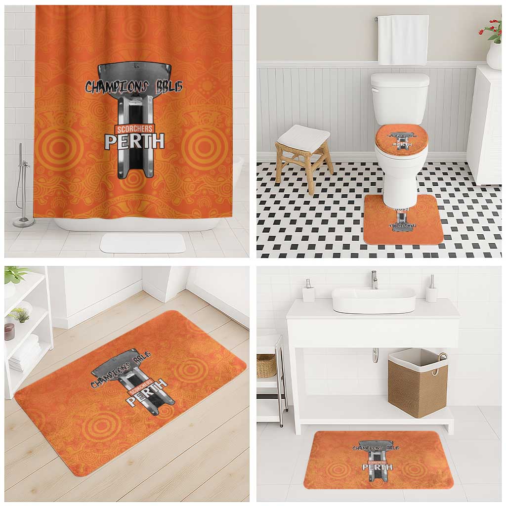 Cricket Australia Perth Champions 2026 Bathroom Set Gold Aboriginal Dot Art