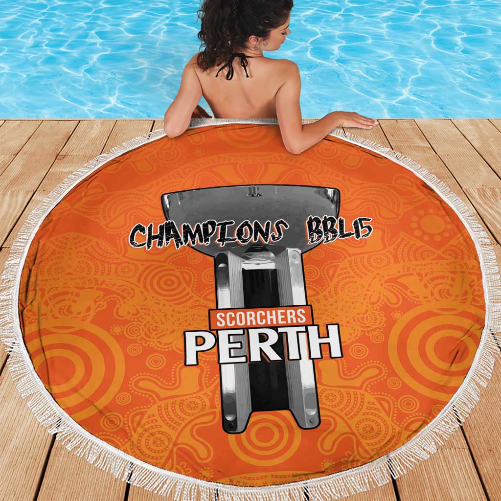 Cricket Australia Perth Champions 2026 Beach Blanket Gold Aboriginal Dot Art