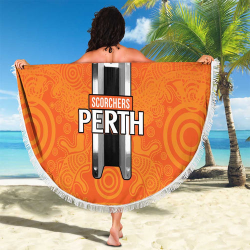 Cricket Australia Perth Champions 2026 Beach Blanket Gold Aboriginal Dot Art