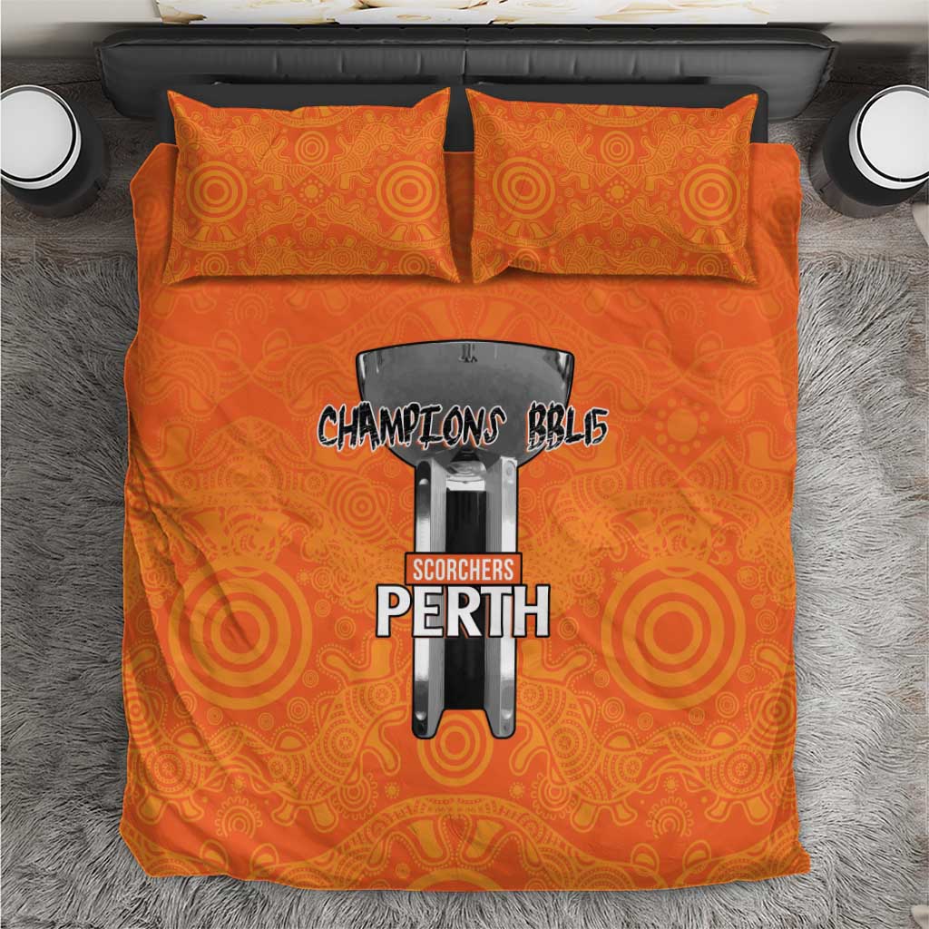 Cricket Australia Perth Champions 2026 Bedding Set Gold Aboriginal Dot Art