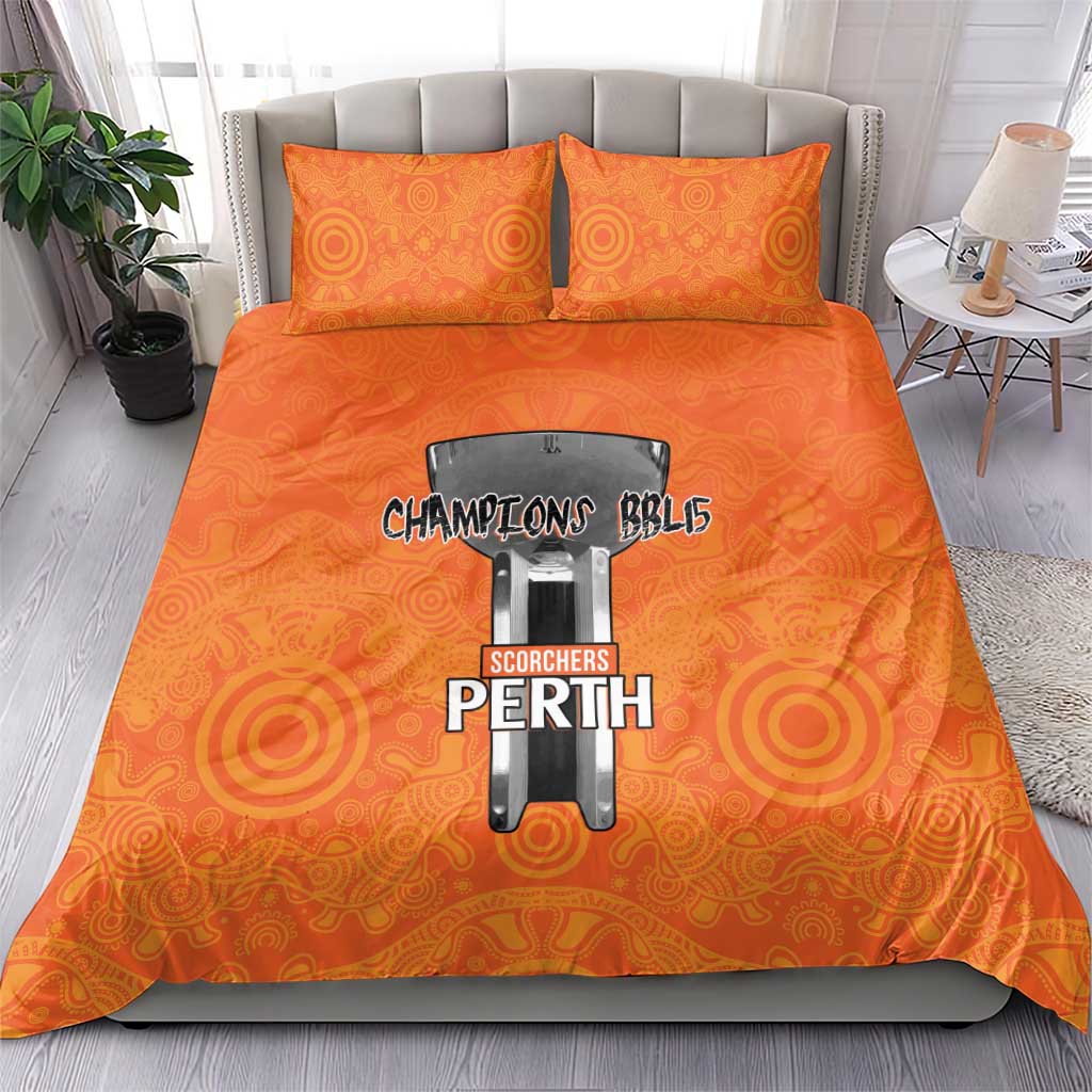 Cricket Australia Perth Champions 2026 Bedding Set Gold Aboriginal Dot Art
