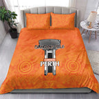 Cricket Australia Perth Champions 2026 Bedding Set Gold Aboriginal Dot Art