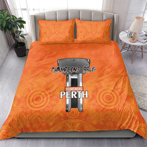 Cricket Australia Perth Champions 2026 Bedding Set Gold Aboriginal Dot Art