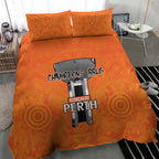 Cricket Australia Perth Champions 2026 Bedding Set Gold Aboriginal Dot Art