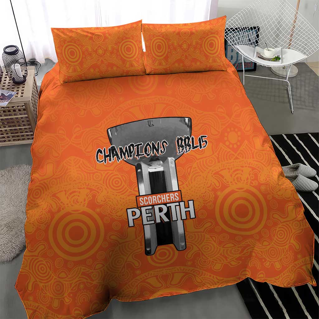 Cricket Australia Perth Champions 2026 Bedding Set Gold Aboriginal Dot Art