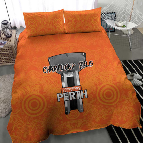 Cricket Australia Perth Champions 2026 Bedding Set Gold Aboriginal Dot Art