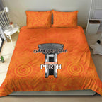 Cricket Australia Perth Champions 2026 Bedding Set Gold Aboriginal Dot Art