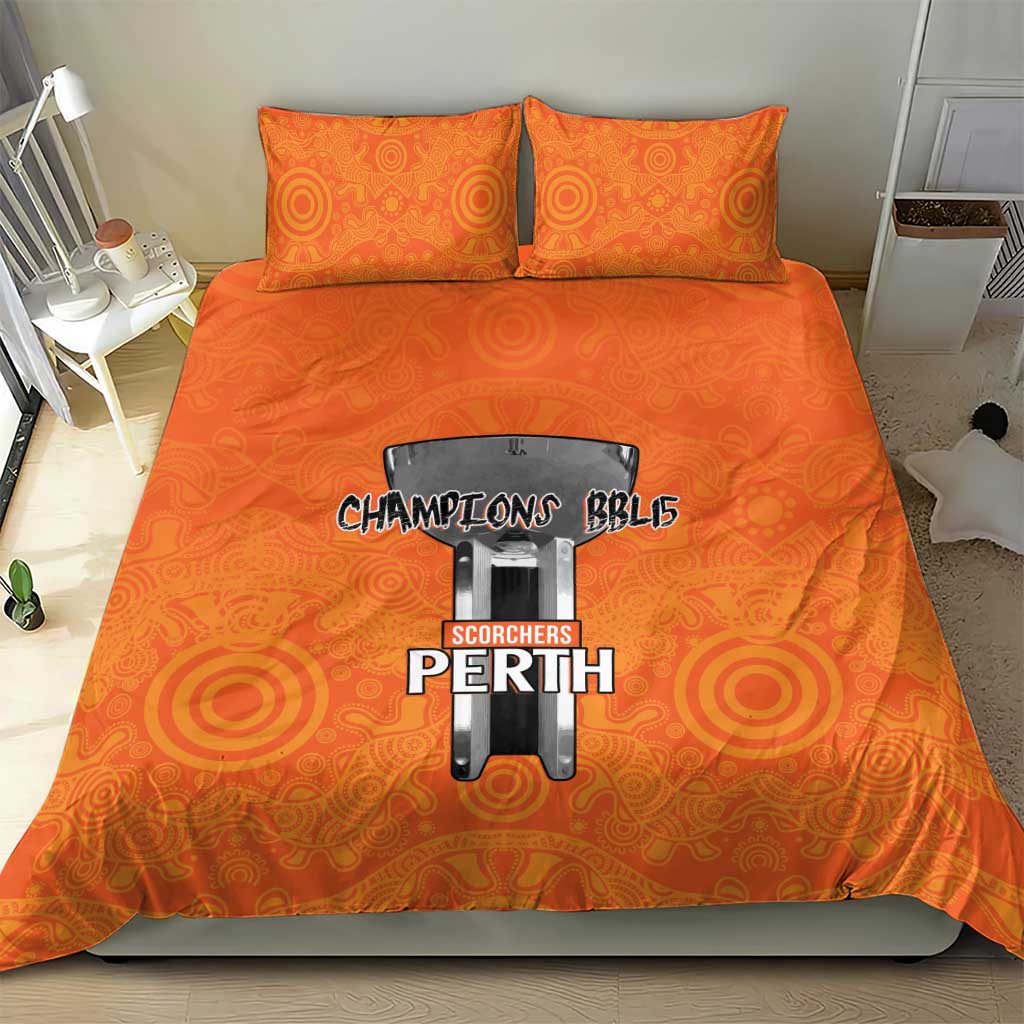 Cricket Australia Perth Champions 2026 Bedding Set Gold Aboriginal Dot Art