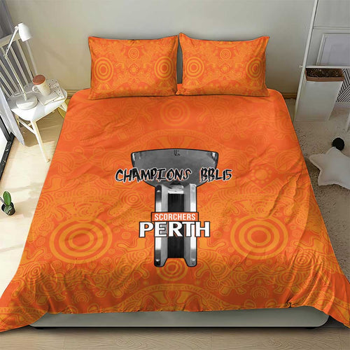 Cricket Australia Perth Champions 2026 Bedding Set Gold Aboriginal Dot Art